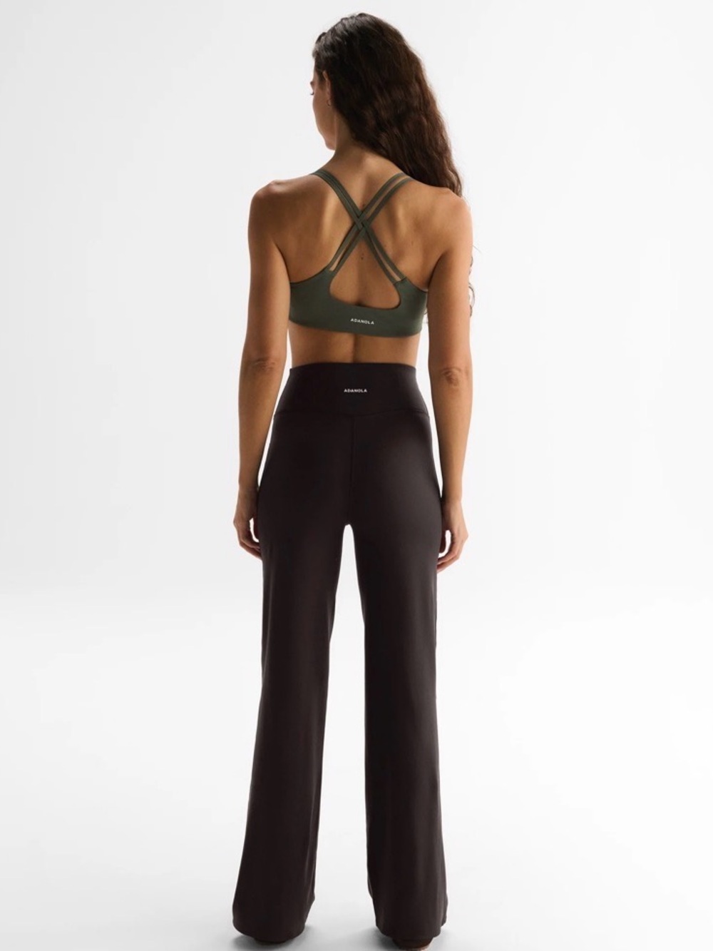 Adanola Brown Wide Leg Pants Small Regular High Waisted Yoga Athleisure Lounge